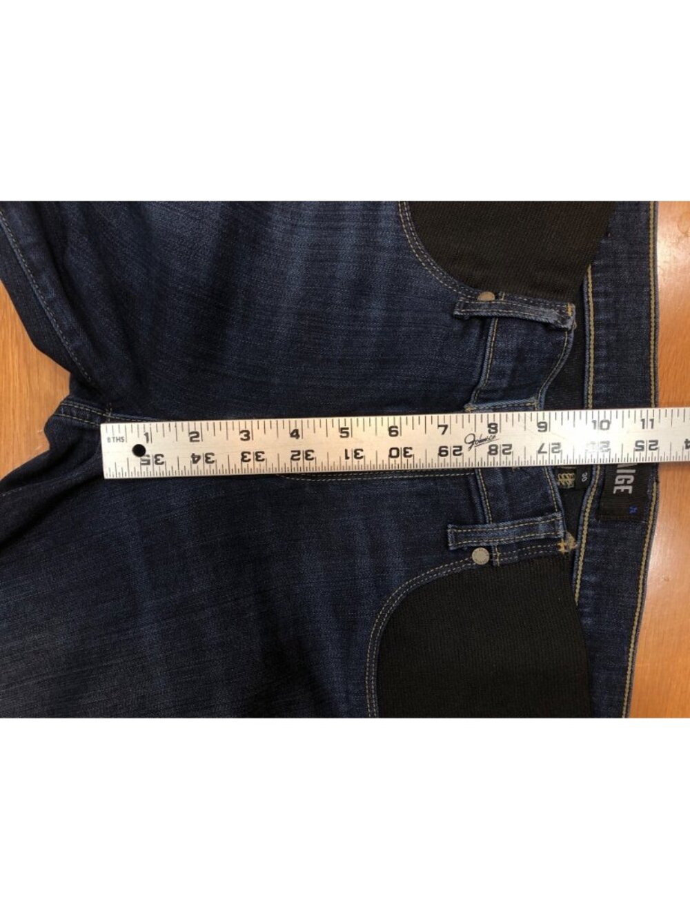 Paige Manhattan Maternity Flare Blue Jeans Mom To Be Fashion Size 30 - Picture 4 of 13